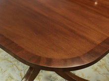 Hickory Chair Mahogany Double Pedestal  Dining Table with Border& 2 Leaves