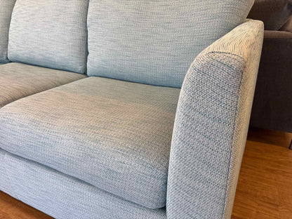 Norwalk 3-Piece Curved Sectional in Sky Blue Tweed