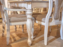Liberty Furniture Table  Driftwood Finish Top Distressed White Legs & Chairs Set