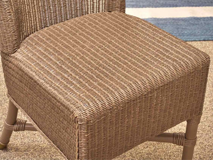 Set of 4 Janus et Cie Taupe Wicker Chairs
