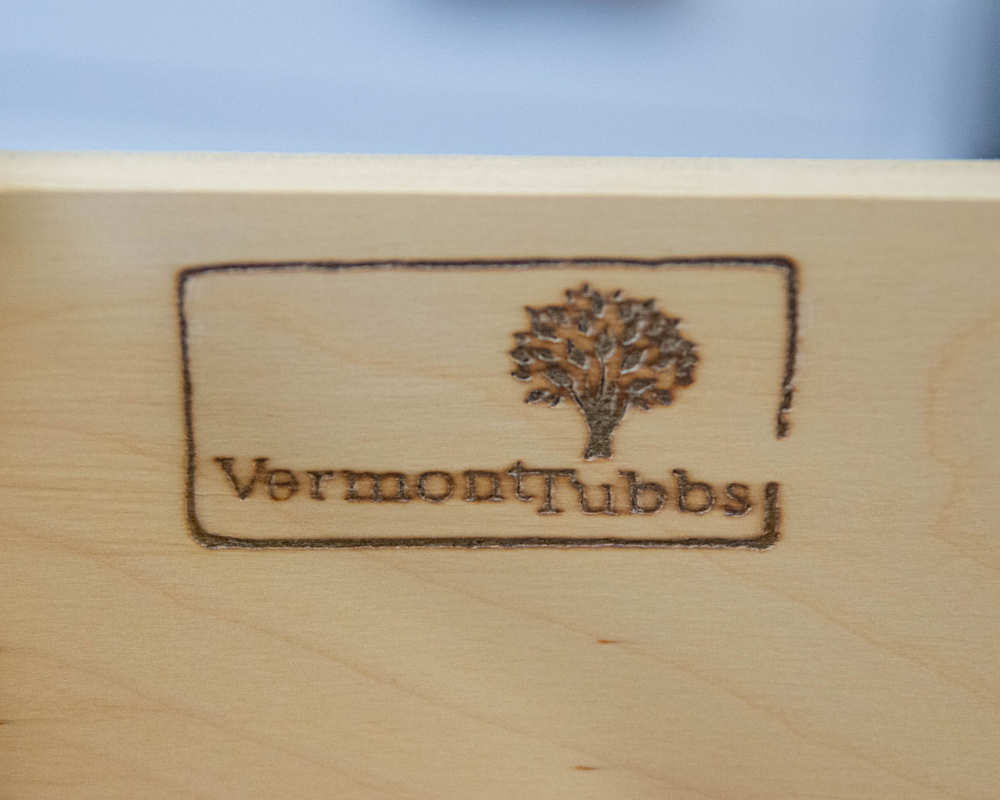 Vermont Tubbs White Finish 3 Drawer  Dresser with Wood Knobs