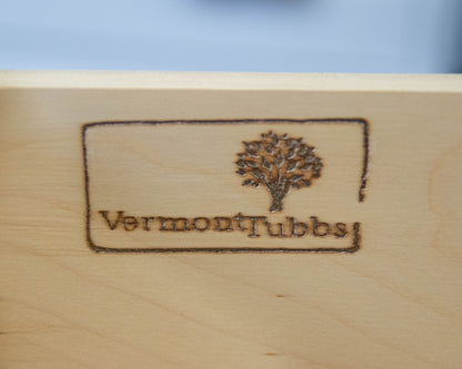 Vermont Tubbs White Finish 3 Drawer  Dresser with Wood Knobs