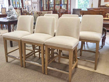 Pottery Barn Set of Six 'Layton' Counter Stools in Cream