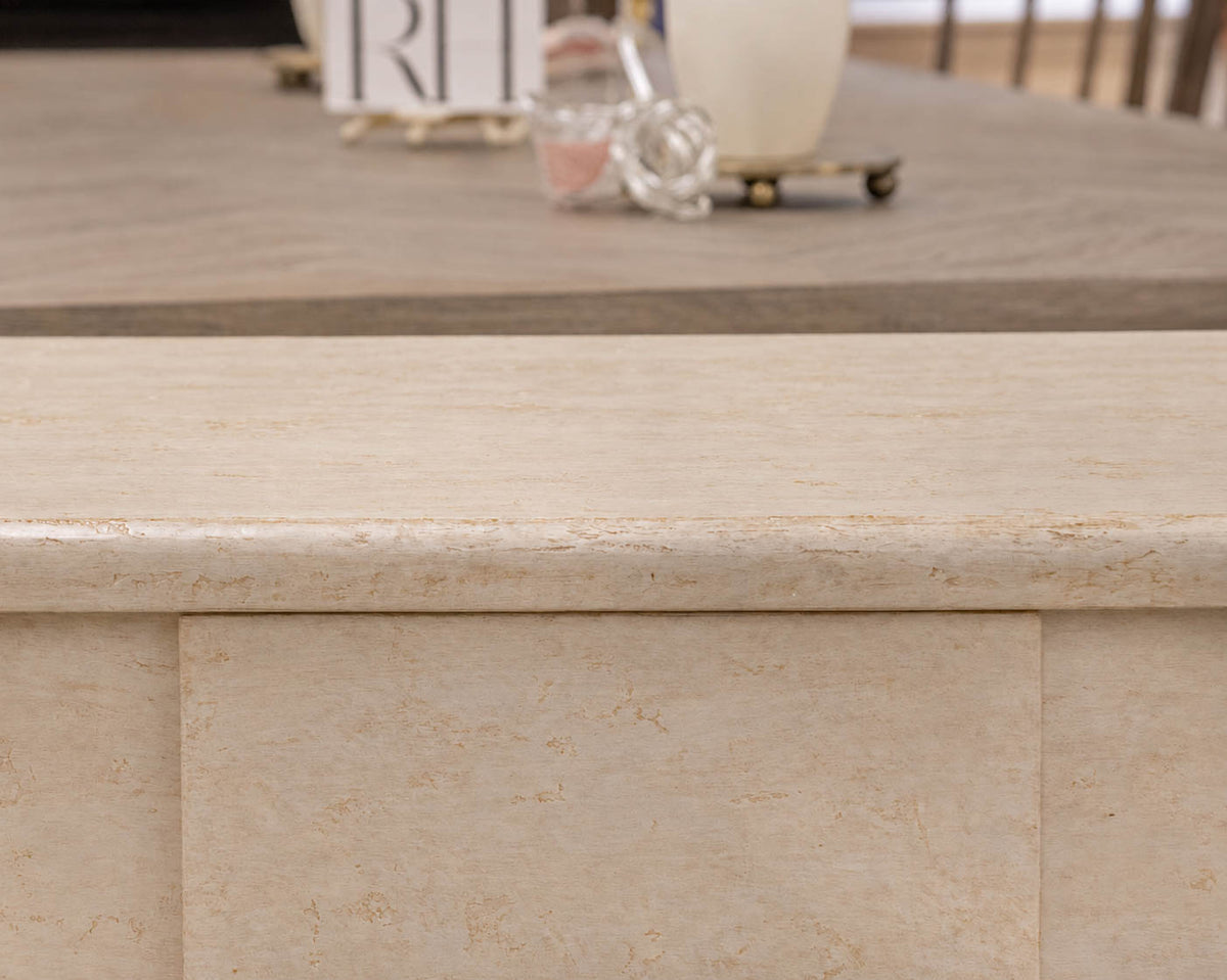 Console in Marshmallow Finish W/ 1 Drawer