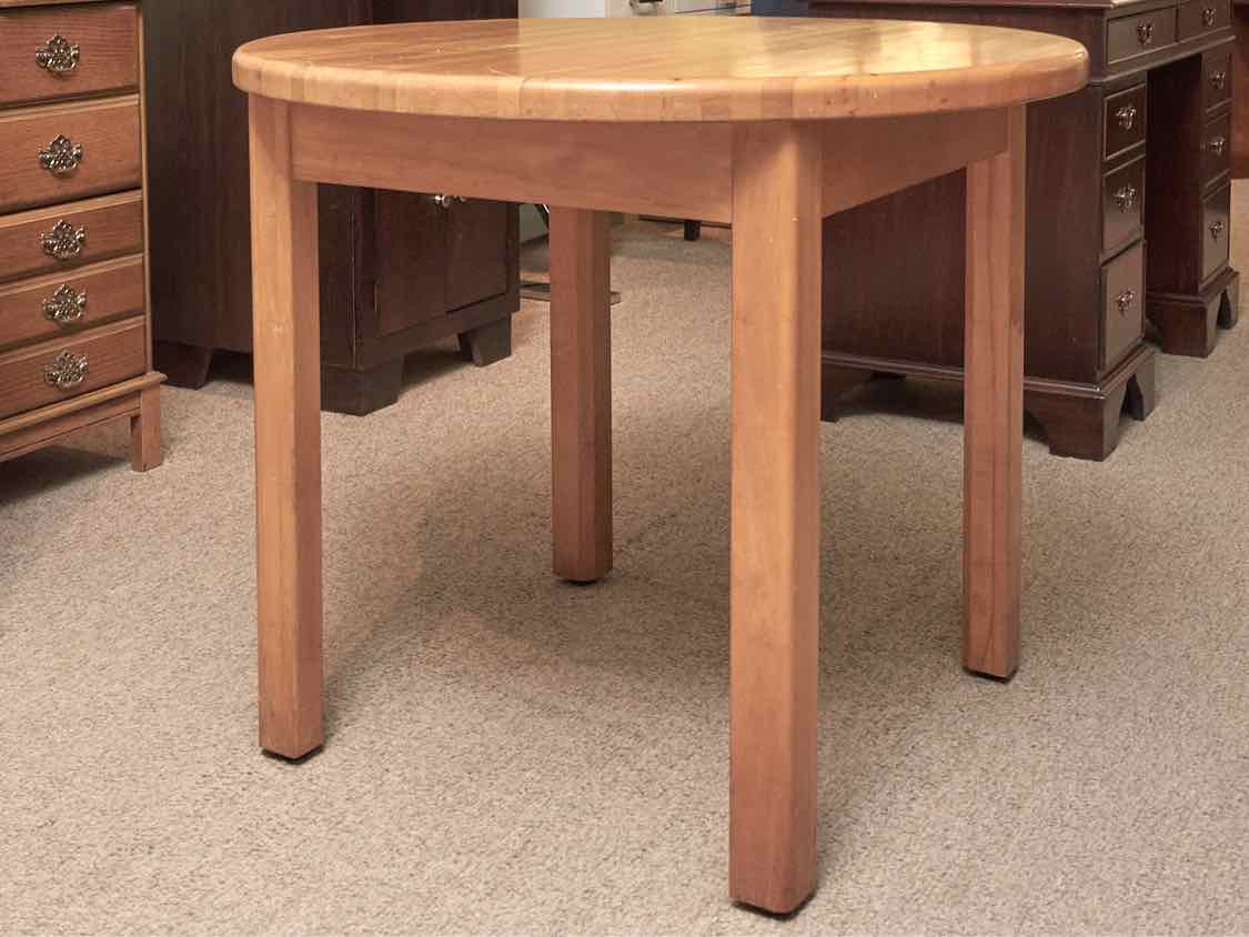 Butcher Block Round Dining Table