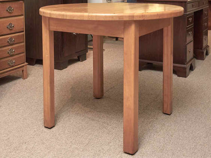 Butcher Block Round Dining Table
