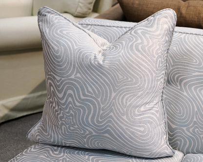 Boston Interiors Custom Blue and White Settee