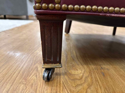 Hancock and Moore Tufted Burgundy Chair