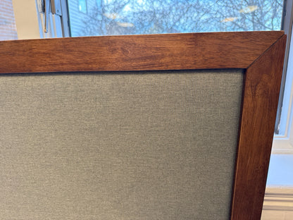 All Modern Glow Upholstered King Bed in Walnut with Charcoal Headboard