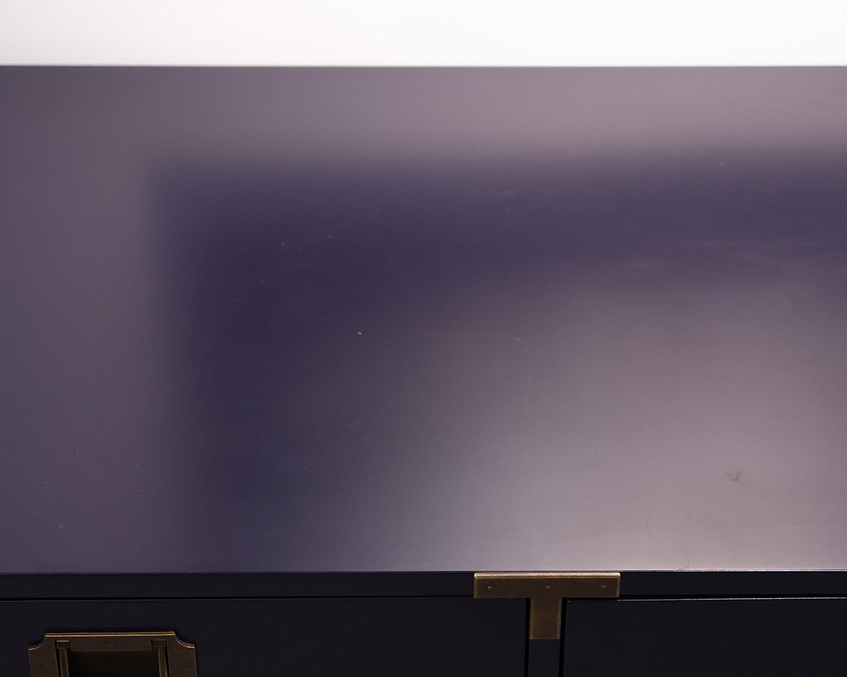 Crate & Barrel Navy Desk