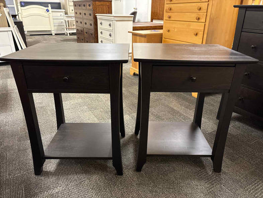Pair of Circle Furniture Nightstands in Espresso