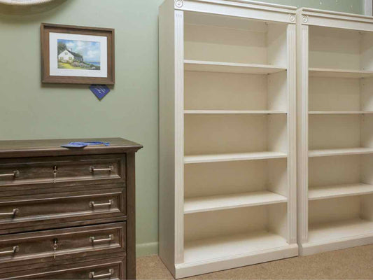 Ethan Allen 'Crawford' 4 Shelf Fluted Pilasters & Rosette Bookcase