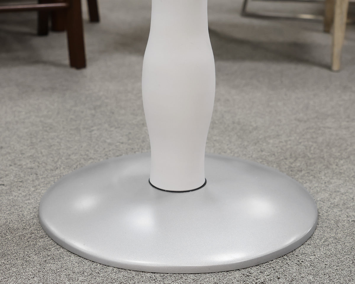 Roche Bobois Atena Glass Top and White Murano Pedestal Dining Table