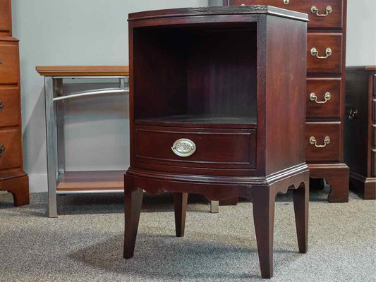 Mahogany 1 Drawer & Open Shelf Nightstand