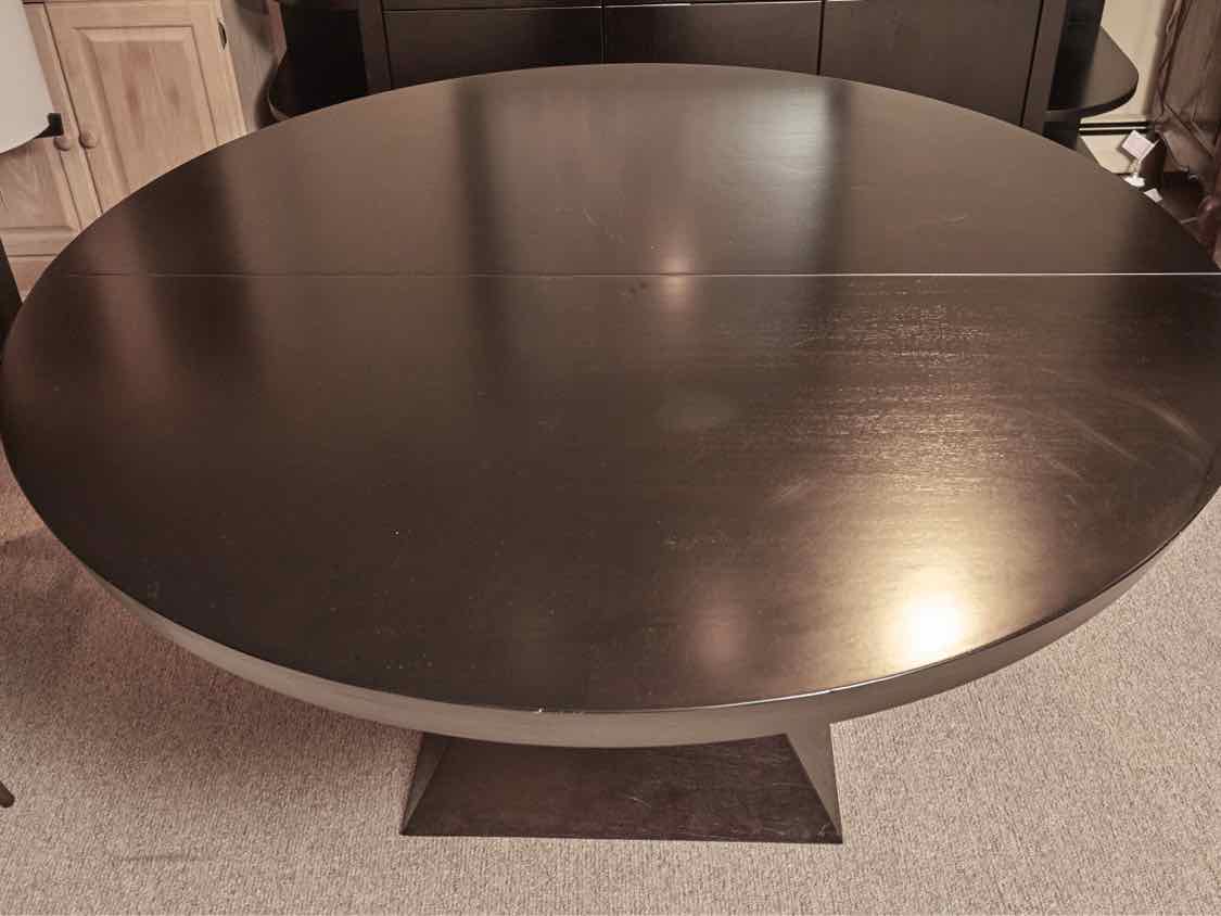 Arhaus 'Leighton' Ebony Espresso Finish Round  Dining Table