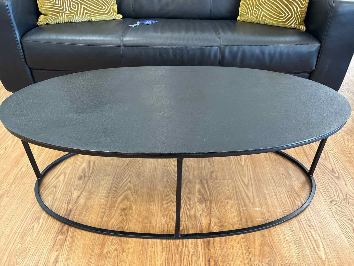 Metallic Oval Cocktail Table