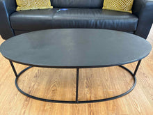 Metallic Oval Cocktail Table