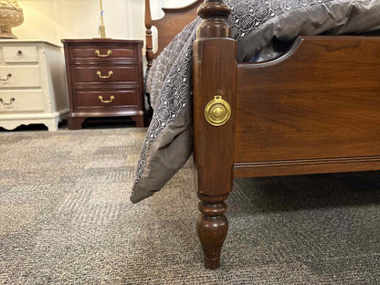 Ethan Allen Cherry Four Post Queen Bed