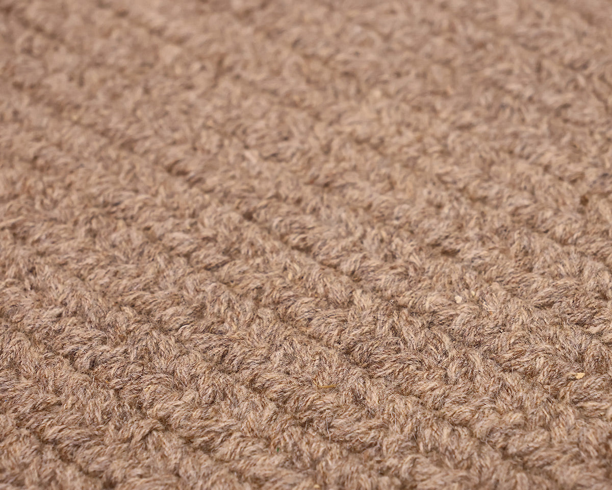 Contemporary Braided 9 x 12 Area Rug in Taupe