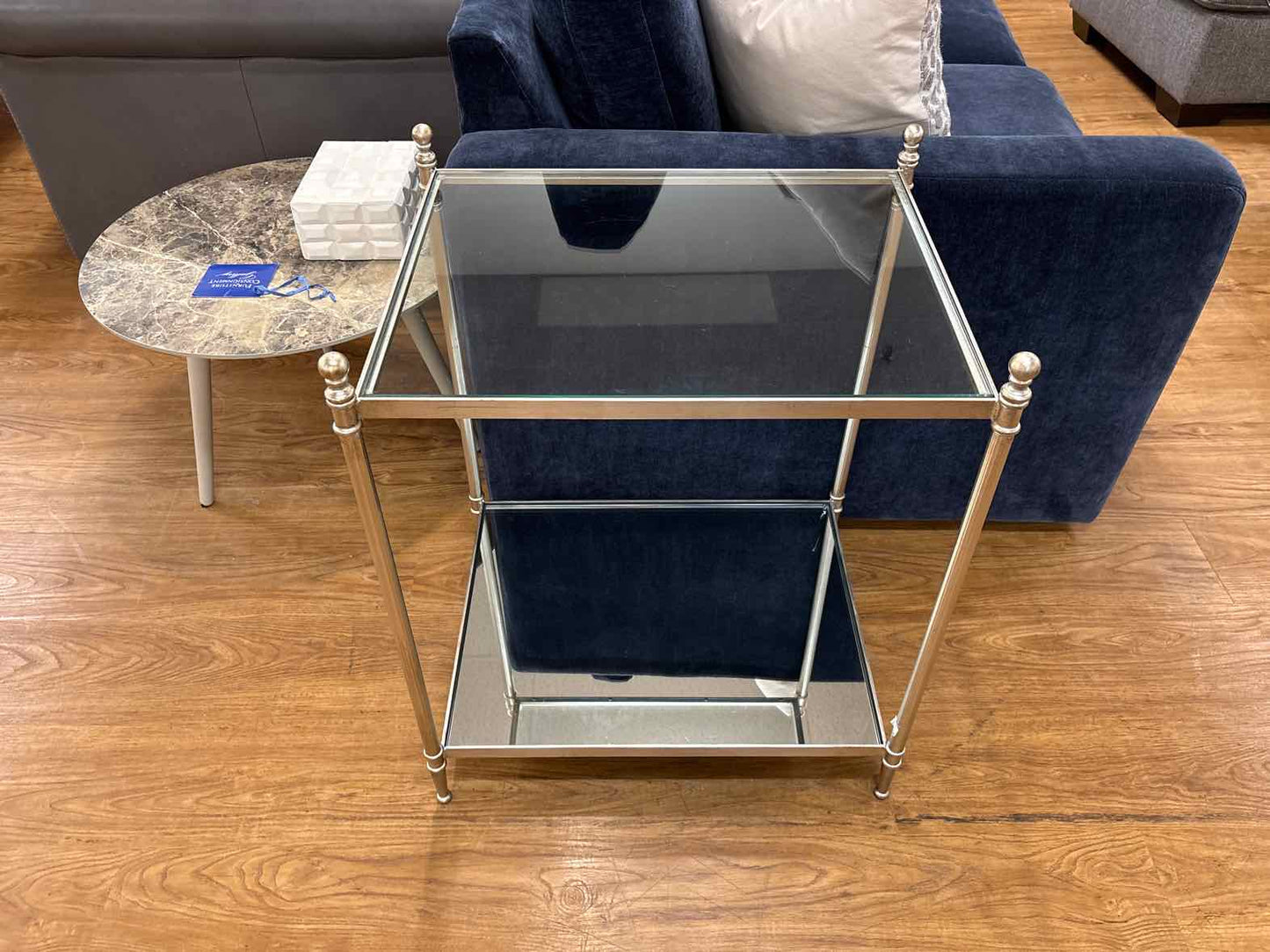 'Gannon' Silver Side Table