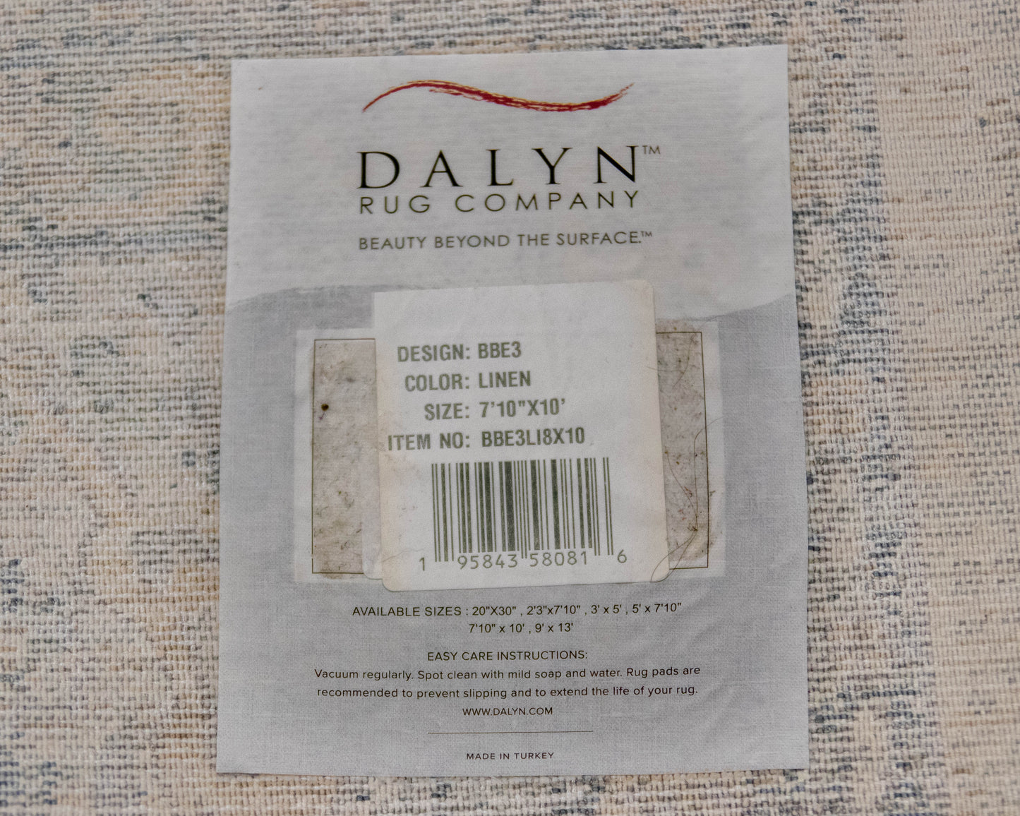 Dalyn Co Low- Pile Distressed Rug In Vintage Medallion Floral Hughs Of Neutrals