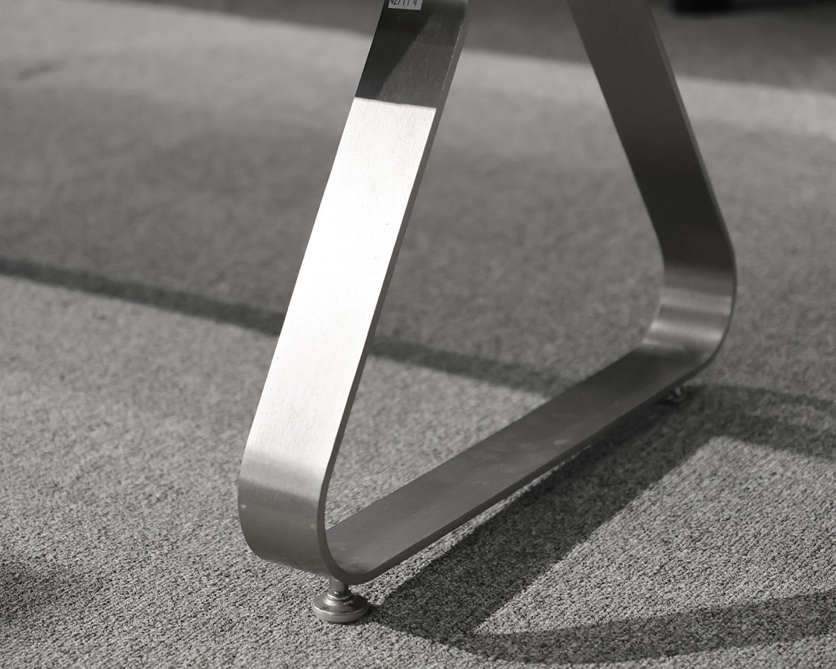 Upholstered Bench w/ Brushed Stainless Steel Legs