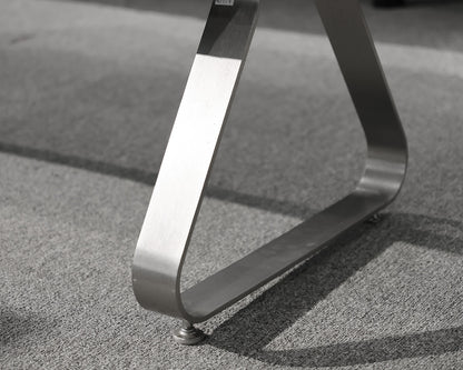 Upholstered Bench w/ Brushed Stainless Steel Legs