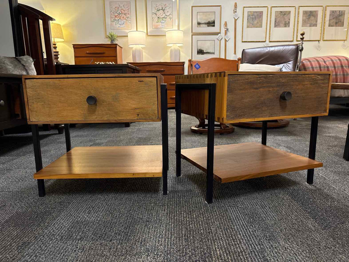 Pair of Crate & Barrel 'Atwood' Nightstands