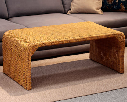 Wicker Waterfall Cocktail Table