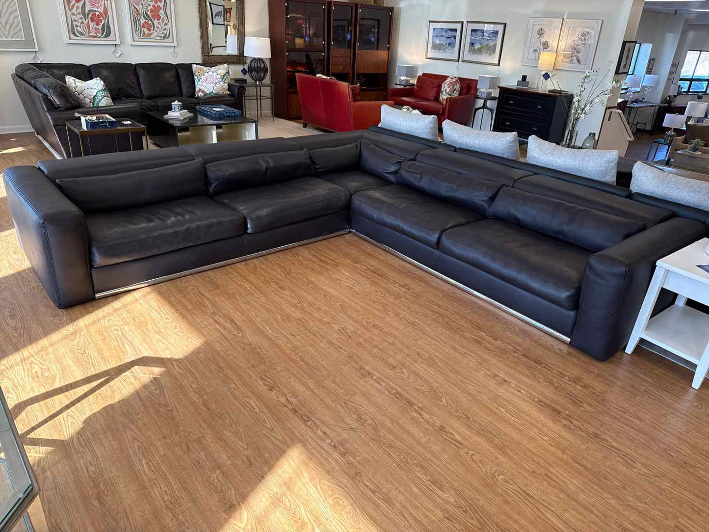 Cierre 'Symphony' Italian Leather Sectional