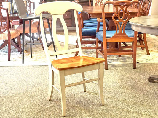 Set of Four Bedard Cherry & White Dining Chairs