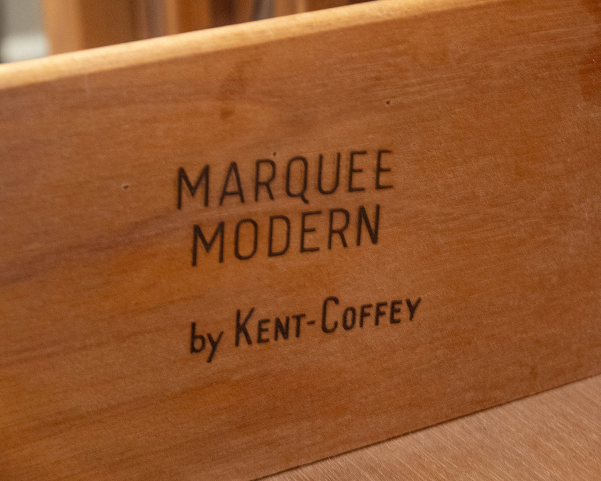 Kent Coffey "Marquee Modern" 9 Drawer 2 door Lowboy Dresser with Mirror Attached