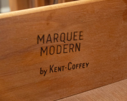 Kent Coffey "Marquee Modern" 9 Drawer 2 door Lowboy Dresser with Mirror Attached