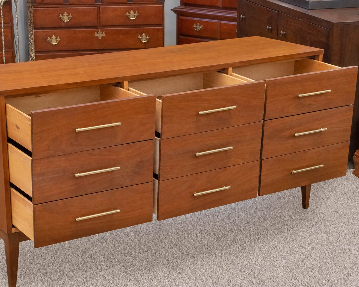 Dixie Furniture Mid-Century Modern 9-Drawer Dresser