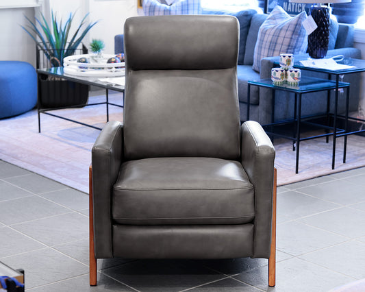 Gray Leather Recliner