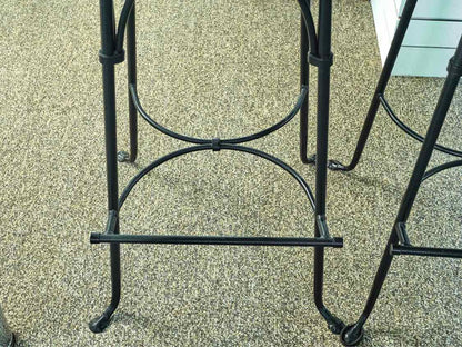 Set of Three Wrought Iron Barstools