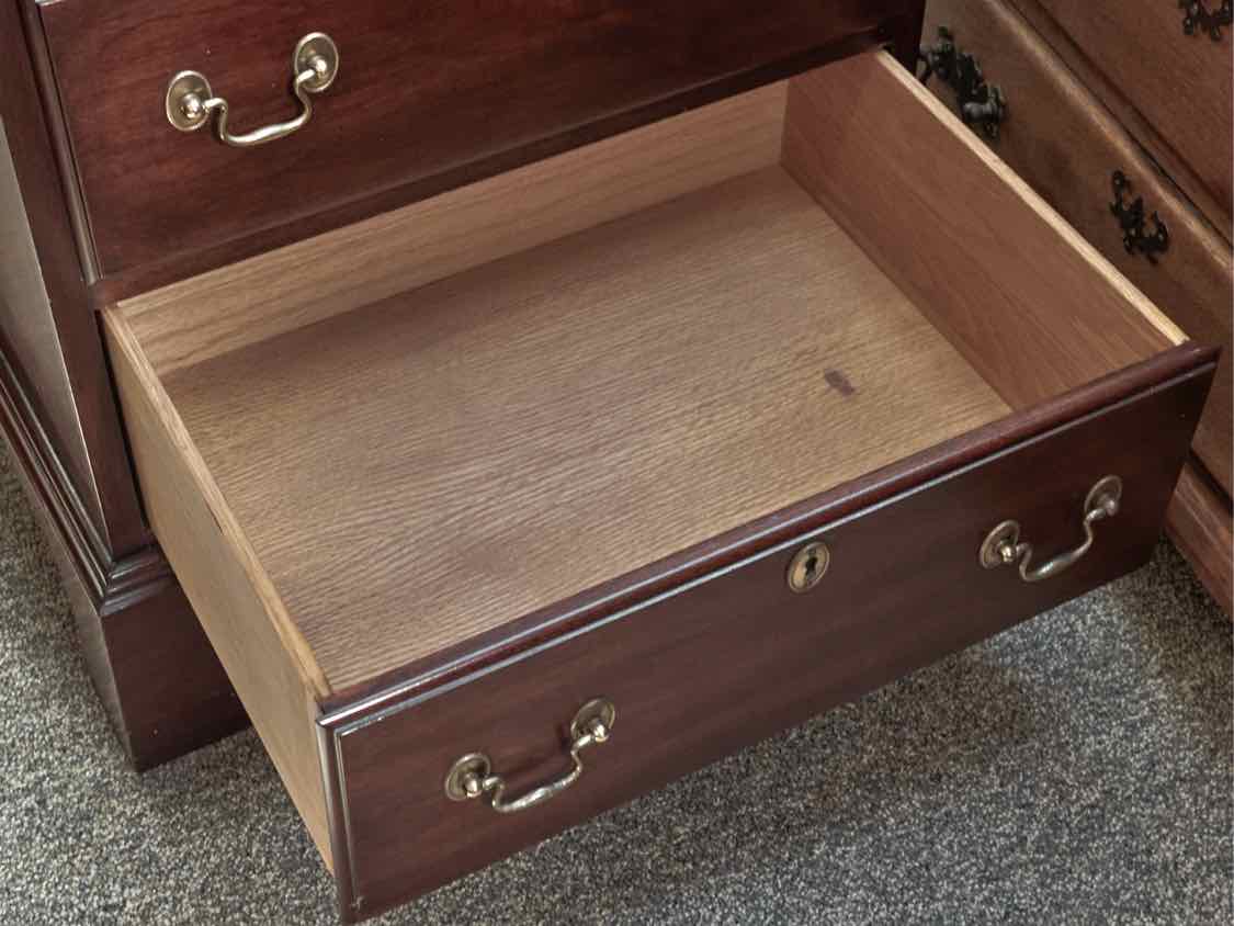 Henkel Harris Lingerie Chest in Solid Mahogany with Brass Pulls