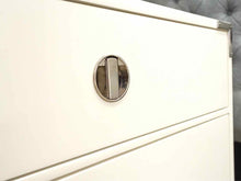 West Elm Cream 6 Drawer Dresser with Nickle Pulls & Legs