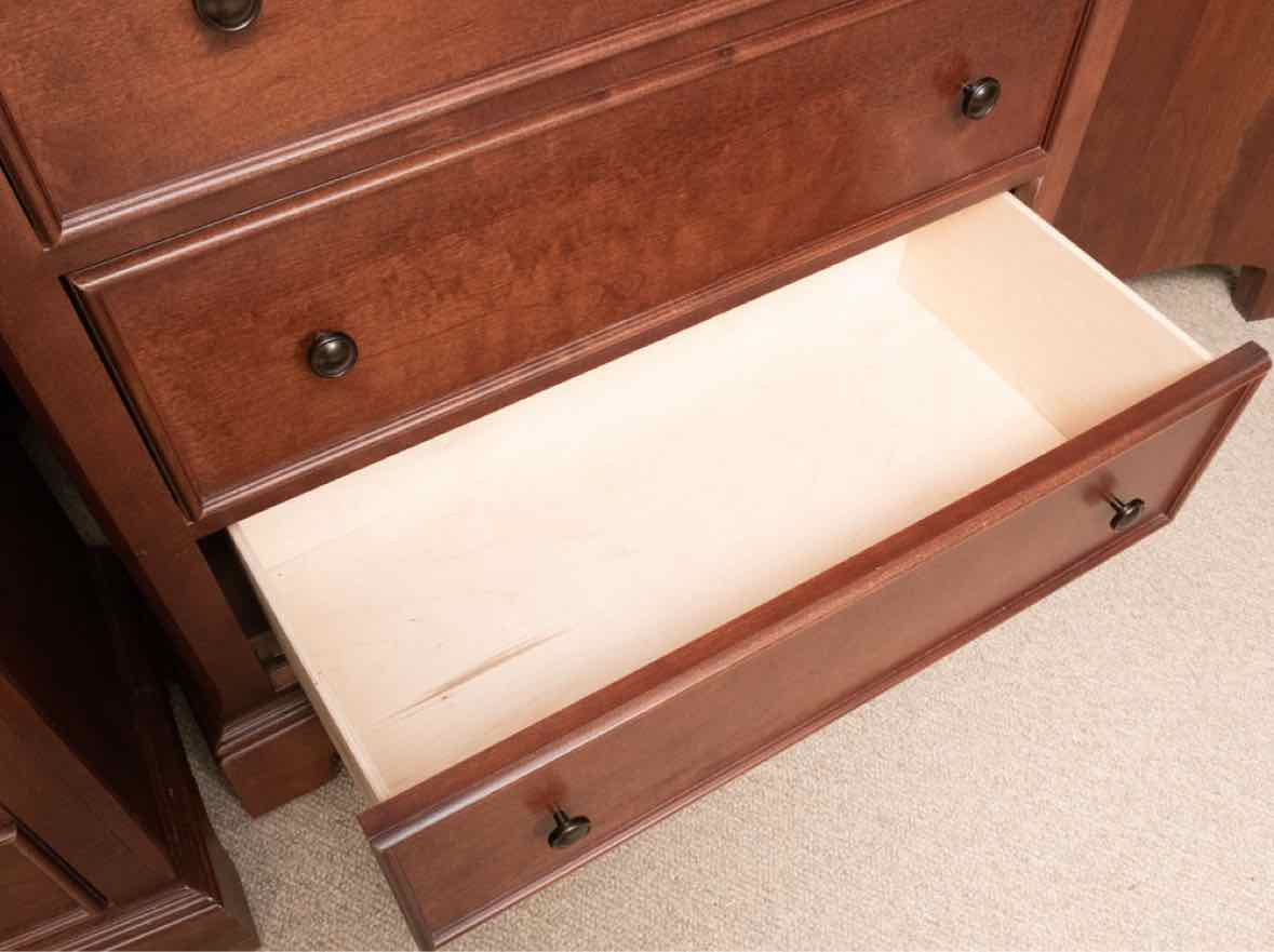 Vaughn Bassett Cherry  5 Drawer  Chest