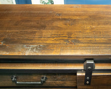 Rustic Solid Pine Chifferobe in Walnut Finish & 7 Drawers