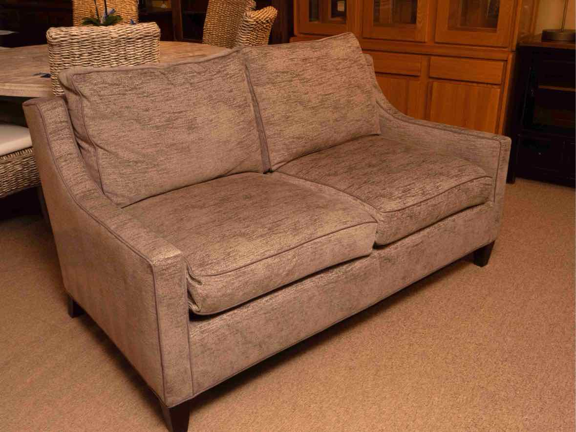 Highland House  Slope Arm Grey Fleck Upholstered Loveseat