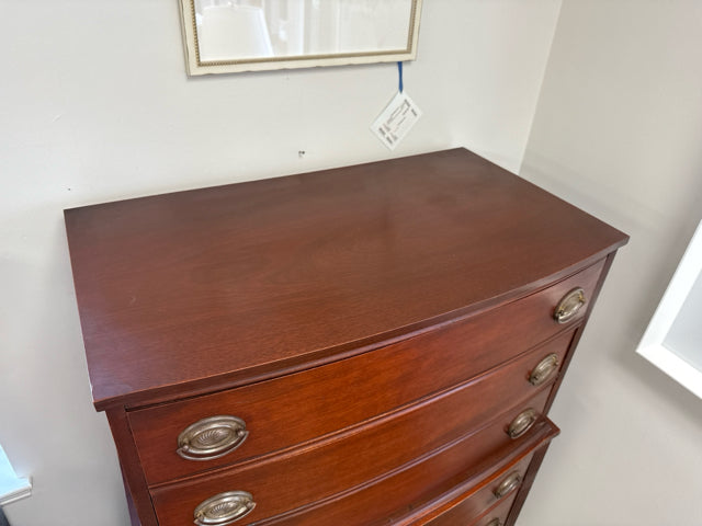 Mahogany 6 Drawer Chest on Chest