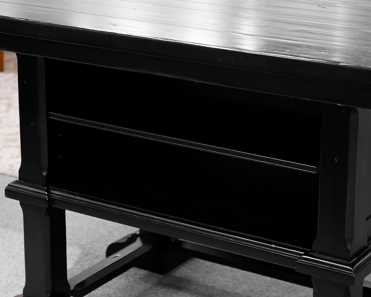 Black Pedestal Pub Dining Table