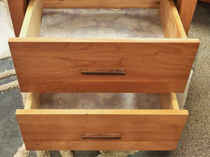 Solid Cherry Two Drawer Nightstand