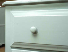 Ice Blue Finish 3 Drawer Dresser with Wood Knobs