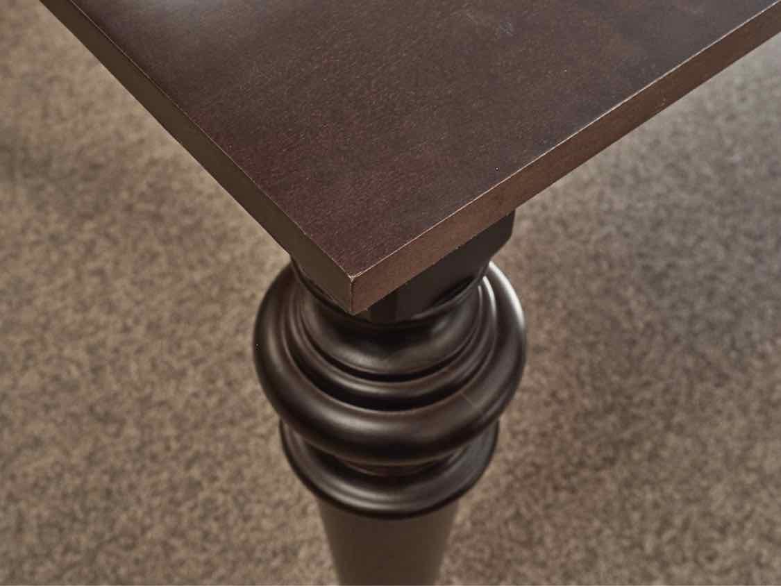 Espresso Finish Dining Table W/ Turned Legs