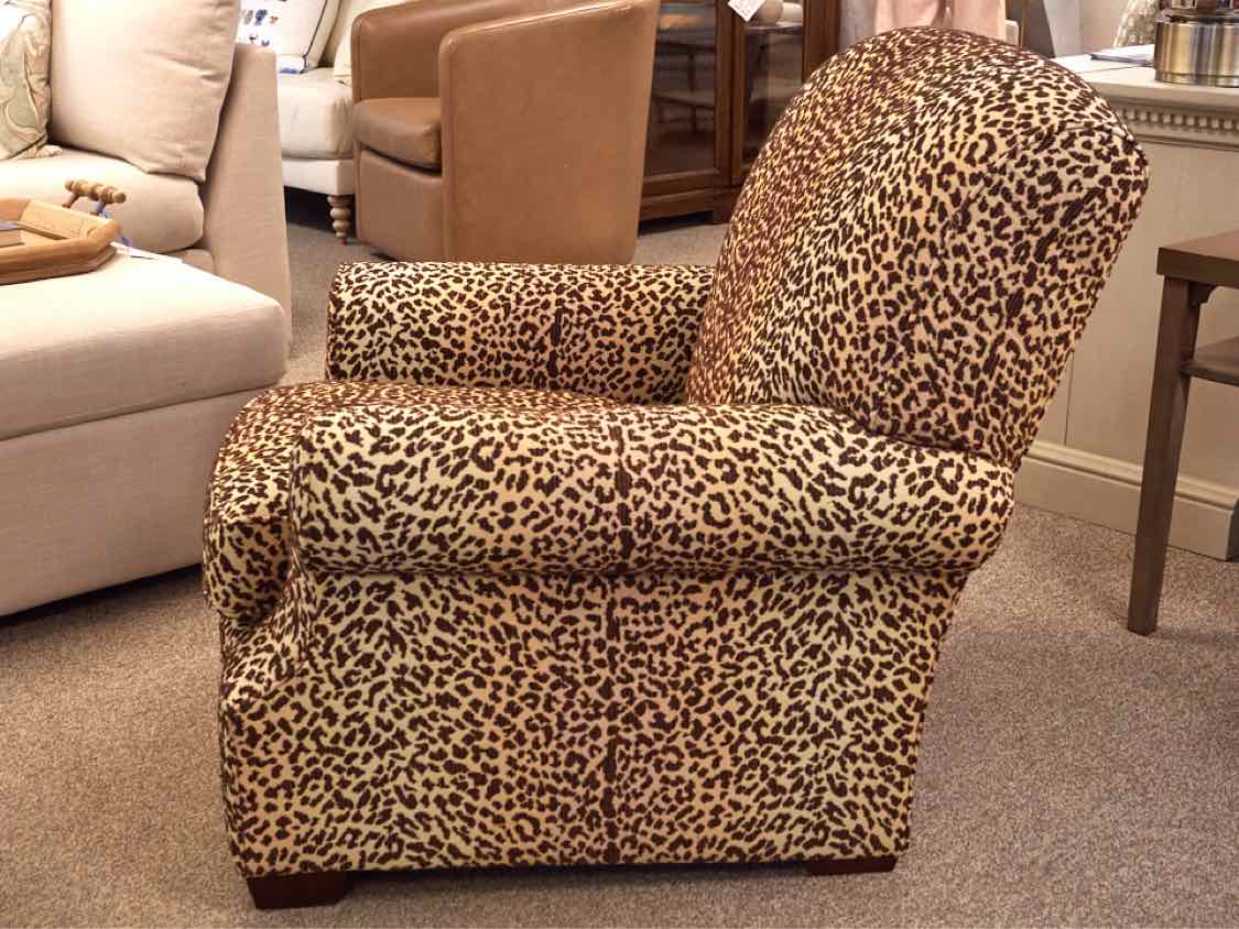 Aerin Cheetah Upholstered Sock Arm Chair