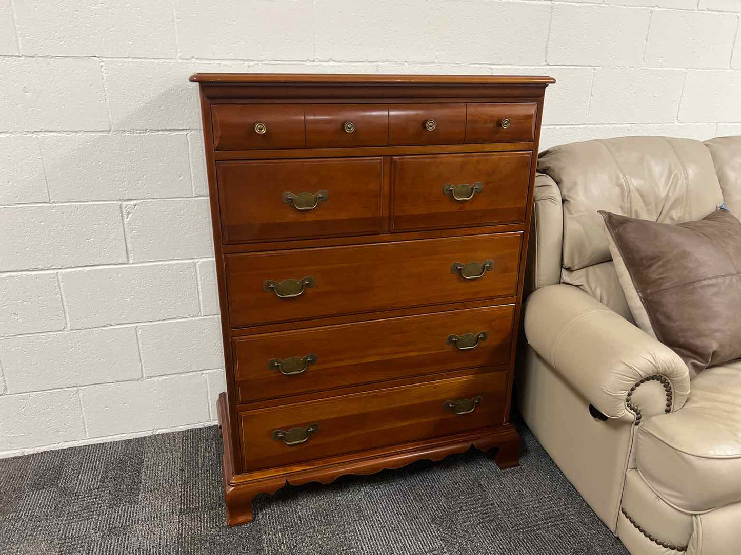5 Drawer Tall Cherry Chest