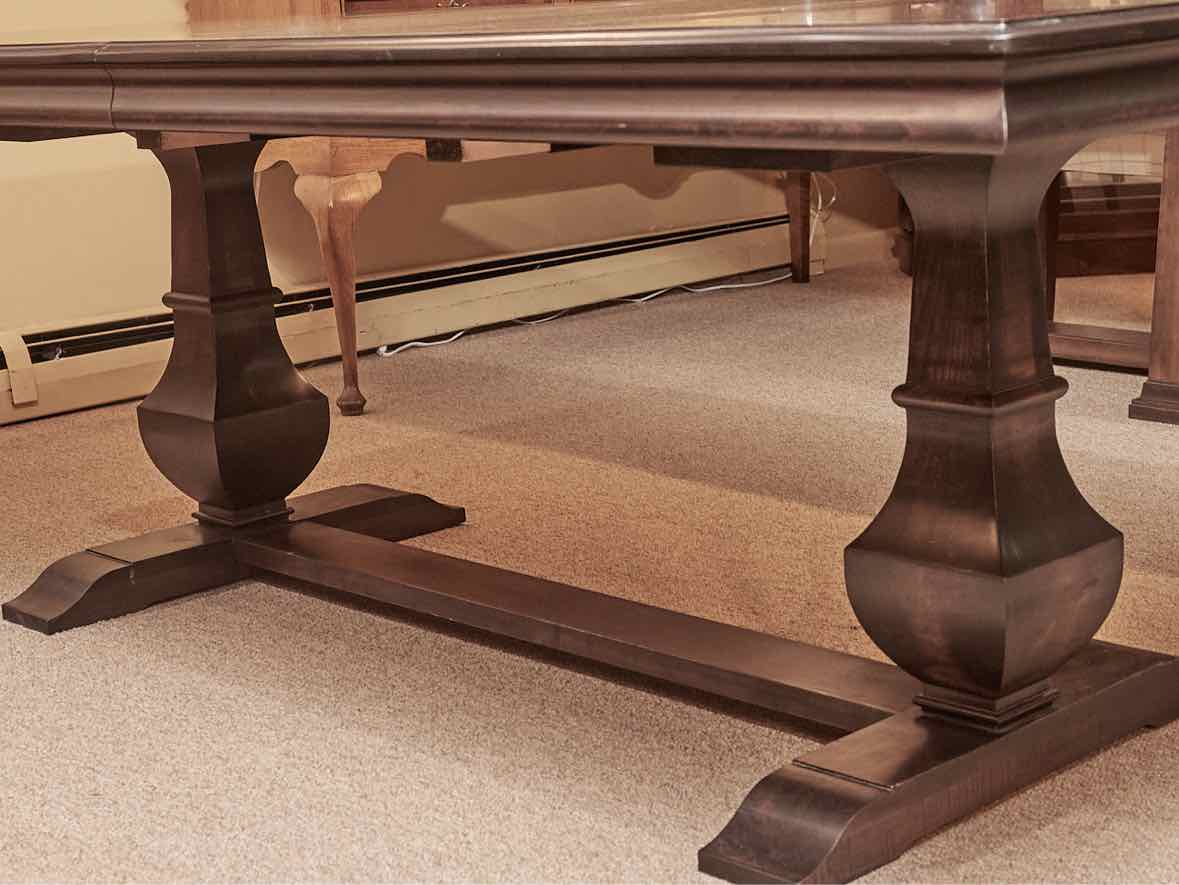 Gat Creek 'Palisade'' Cherry Pedestal Extension  Dining Table In Cocoa Finish