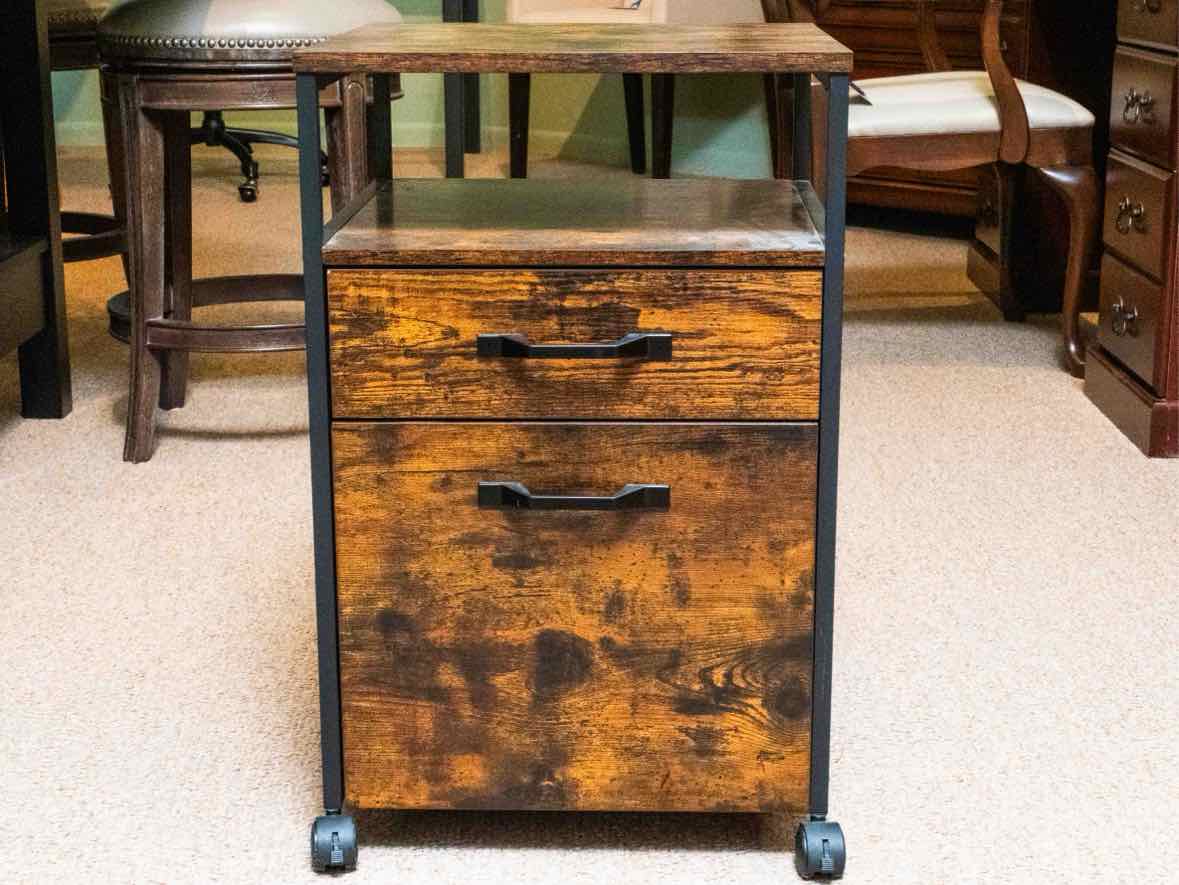 Rustic Finish 1 Drawer File Cabinet